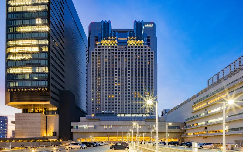 Swissôtel Nankai Osaka tower above Namba Station, a five-star base for sumo in Osaka